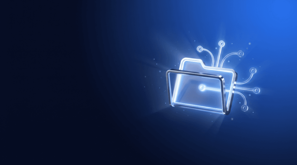 Setting up Claude Cowork for YouTube content with a connected folder and glass workflow icons on deep navy