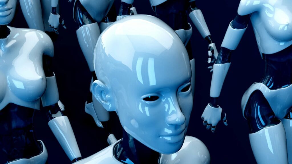 Abstract 3D rendering of an AI figure, representing autonomous AI agents posting on the Moltbook social network