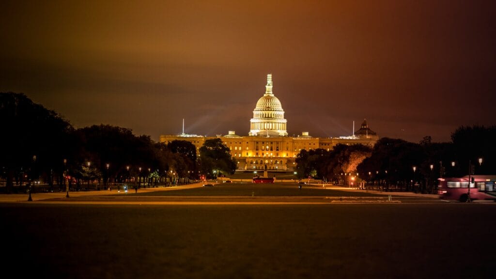 The US Capitol building in Washington DC