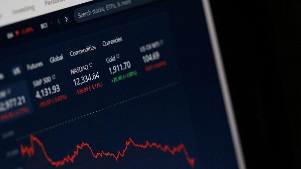 A red, downward stock chart representing IBM’s Q2 2026 crash