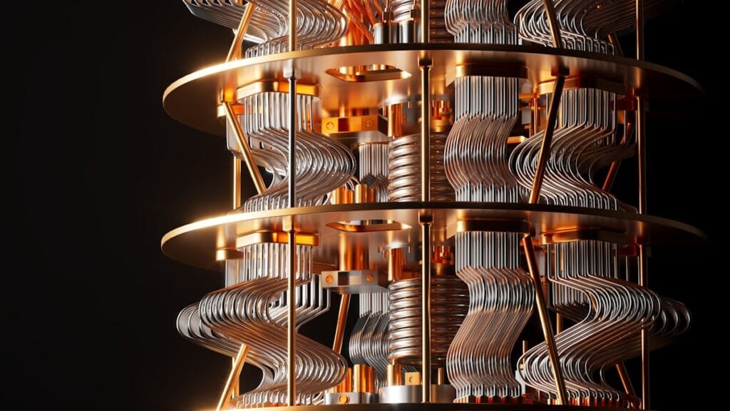 The intricate wiring of a quantum computer