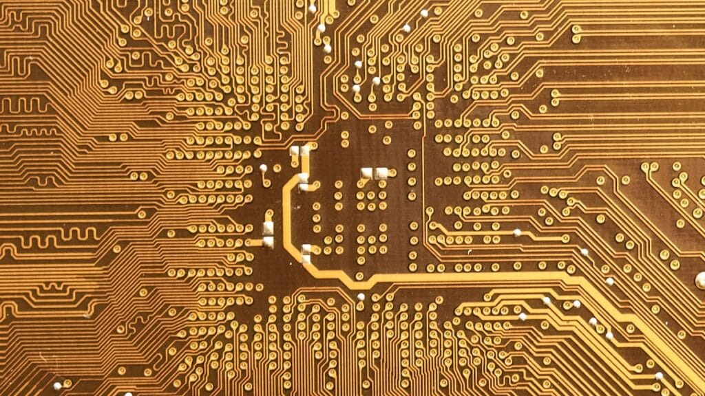 Abstract glowing representation of a quantum processor